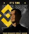 CZ back to binance
