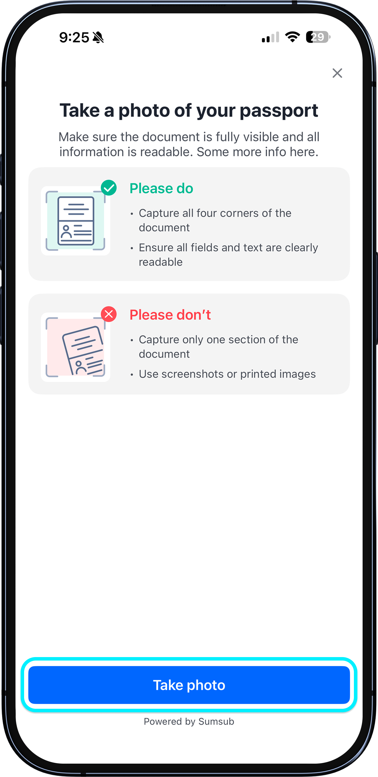Photograph your passport
