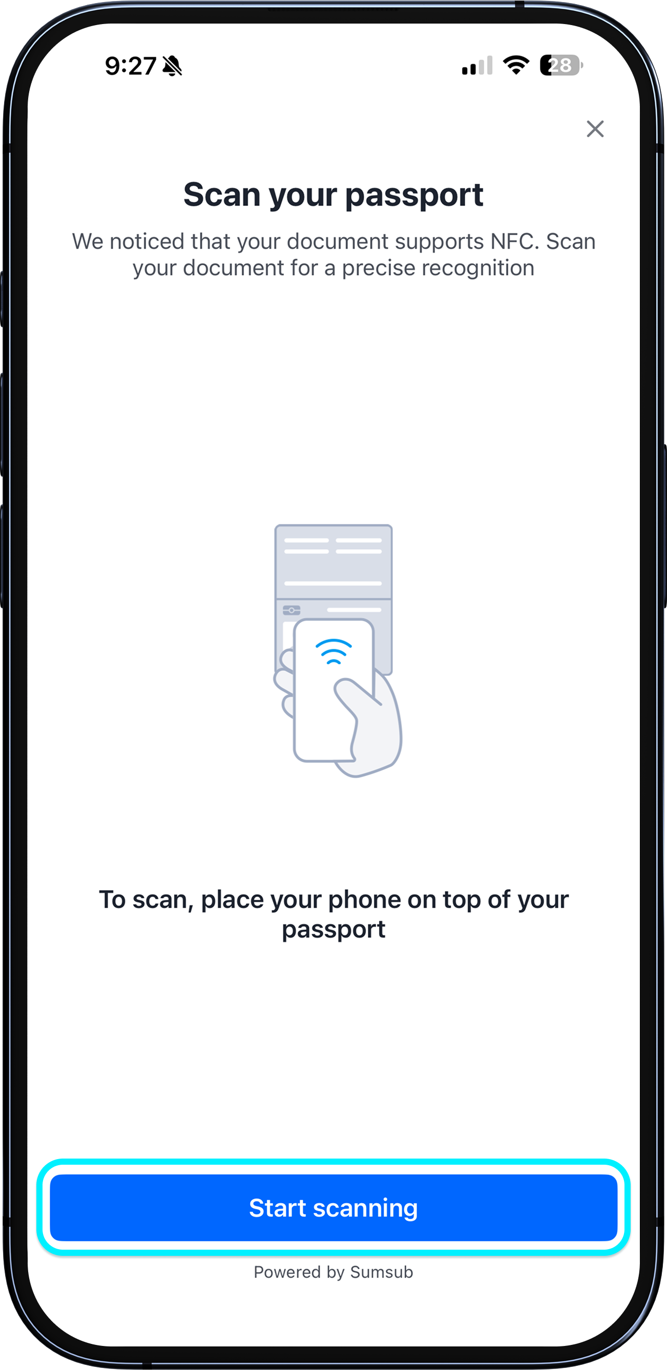 NFC chip scan