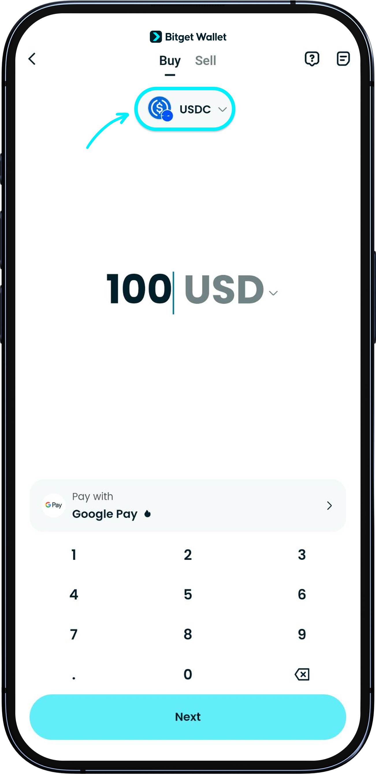 Deposita USDC sulla rete Base