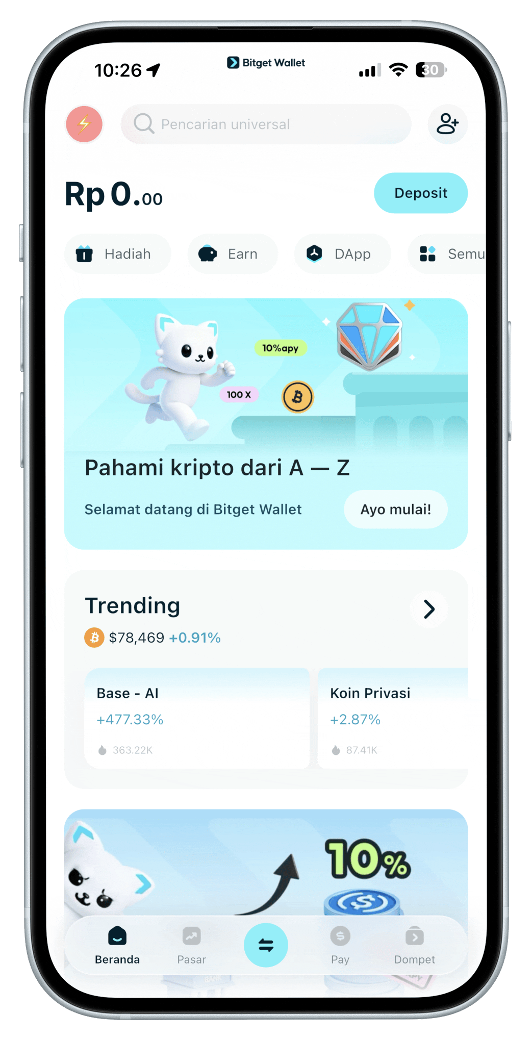 Memeriksa saldo kamu