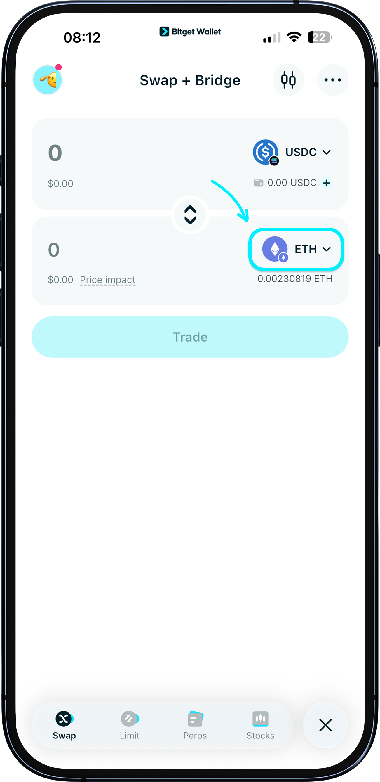 Wählen Sie den Token, den Sie kaufen möchten