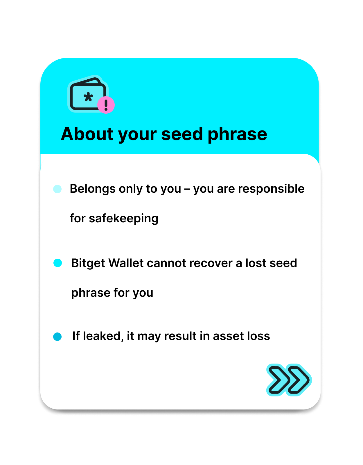 Perché eseguire il backup della seed phrase?